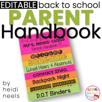 Preview of Editable Parent Handbook Flipbook