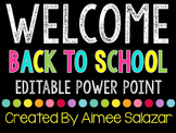 Editable Back to School Power Point Presentation {FREEBIE}