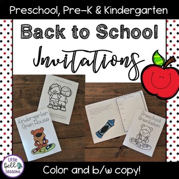 Editable Back to School Preschool, PreK, Kindergarten Orientation ...