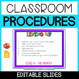 Classroom Procedures Presentation - EDITABLE