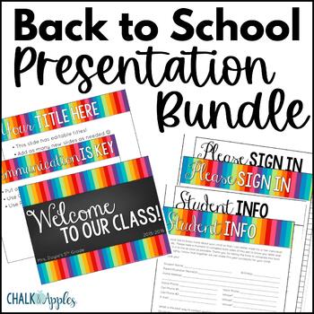 Preview of Editable Back to School Presentation Bundle - Open House & Back to School Night