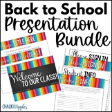 Editable Back to School Presentation Bundle - Open House &