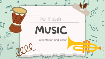 Preview of Editable Back to School Presentation for Music