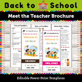 Editable Back to School Trifold Brochure : Meet the Teache