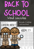 Editable Back to School Word Search