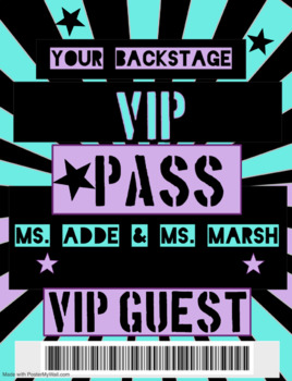 Editable Backstage Passes By Jessica Marsh Tpt