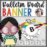 Editable Bunting Bulletin Board Banner Apple Theme
