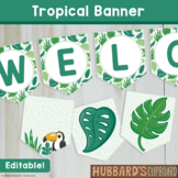 Editable Banner Letters  - Tropical Jungle Classroom Decor