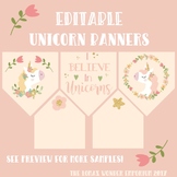 Editable Banner - Magical Unicorns