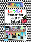 Editable Banner for Back to School