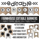 Farmhouse Editable Banners