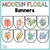 Editable Banners Floral Classroom Decor Editable Bunting