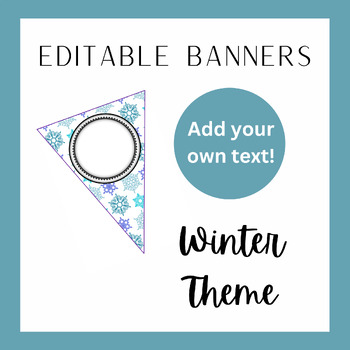 Preview of Editable Banners - "Winter Theme"