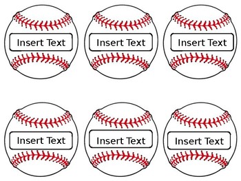 Editable Baseball Labels By Mrs Pirozzi Classroom Tpt
