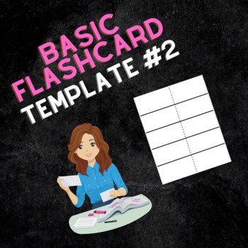 Preview of Editable Basic Flashcard Template #2