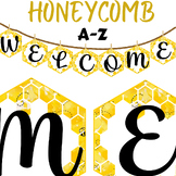 Editable Bee-Themed Banner Letters A-Z a-z
