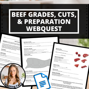 Preview of Editable Beef Grades, Cuts, and Preparation WebQuest [FACS, FCS]