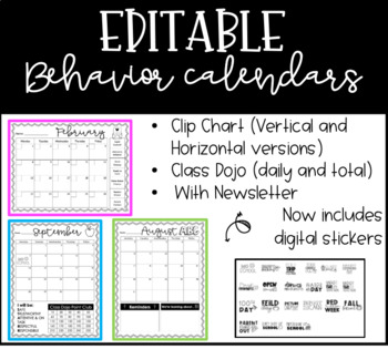 Free Clip Chart Behavior Calendar