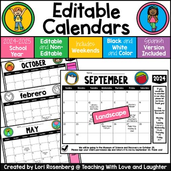 2021 2022 school year printable calendar freebie teaching resources tpt