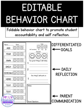 Preview of Editable Behavior Chart