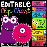 Editable Behavior Clip Chart {Monsters Edition}