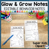 Editable Positive Behavior Notes to Send Home | Glow and G