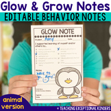 Editable Positive Behavior Notes to Send Home | Glow and G