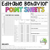 Editable Behavior Point Sheets - PowerPoint