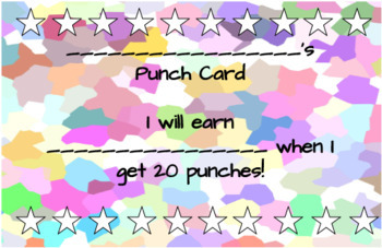 Motivation punch cards