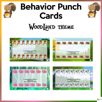 Editable Behavior Punch Cards Halloween Theme