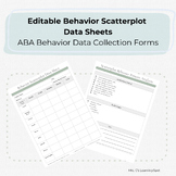 Editable Behavior Scatterplot Data Sheets | Behavior Pattern Tracking Forms