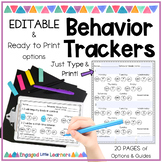 Editable Behavior Trackers | Positive Behavioral Goals wit