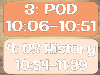 Editable Bell Schedule by The Innovative History Teacher TpT