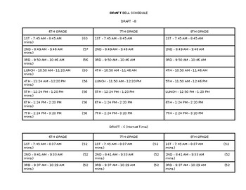 Preview of Editable Bell Schedule for middle school