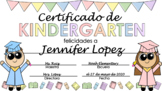 Editable Bilingual Kindergarten Certificate Diploma in Eng