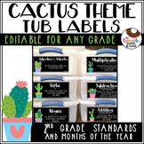 Editable Bin Labels | Cactus Theme | Center Organization
