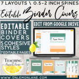 Editable Binder Cover and Spines | Editable Google Slides 