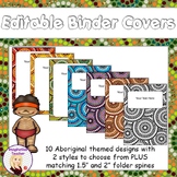 Editable Binder Covers - Aboriginal Themed