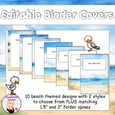 Editable Binder Covers - Beach Themed