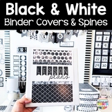 Editable Binder Covers Black and White
