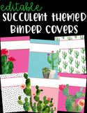 Editable Binder Covers - Cactus - Succulent - Decor
