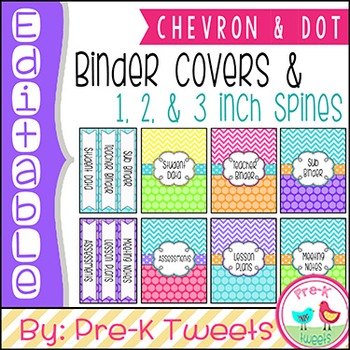 editable chevron binder cover