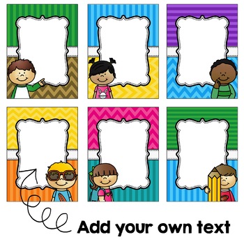 Editable Binder Covers - Colorful Kids by K is for Kinderrific | TpT