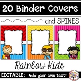 Editable Binder Covers - Colorful Kids