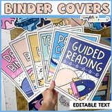 Editable Binder Covers | Editable Binder Spines | Space Cl