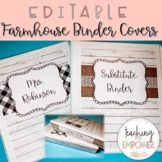 Editable Binder Covers (Farmhouse Themed)