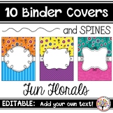 Editable Binder Covers - Fun Florals