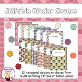 Editable Binder Covers - Honeycomb Hexagonal