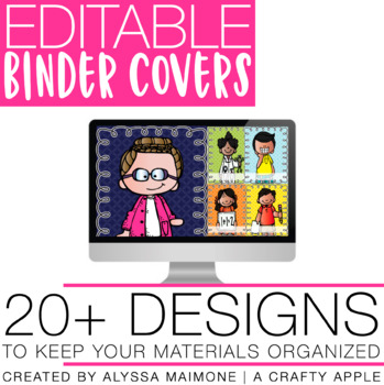 Preview of Editable Binder Covers {Melonheadz Theme}