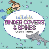 Editable Binder Covers ( Ocean ) with Editable Spines